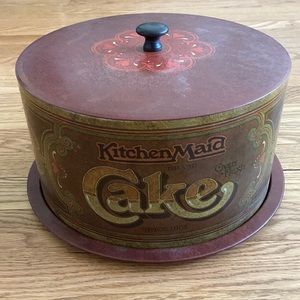 BALLONOFF Antique Retro Metal Tin Canister for Cake, Vintage Collection